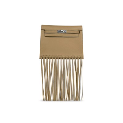 HERMES MASTER KELLY DANSE ANATE BEIGE SWIFT PALLADIUM HARDWARE (22*17*7cm) HERMES MASTER KELLY DANSE ANATE BEIGE SWIFT PALLADIUM HARDWARE (22*17*7cm)